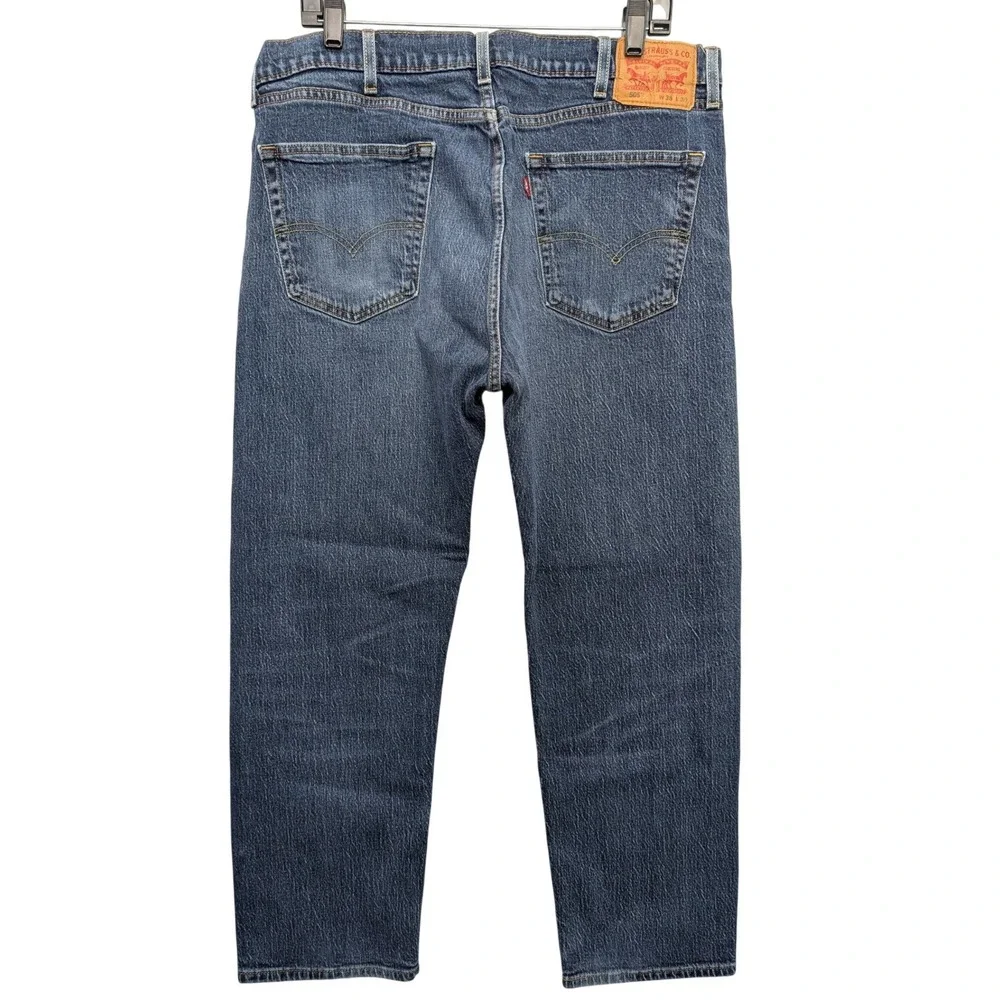 Levi's 505 Regular Fit Jeans Mens 38x30 Blue Medium Wash Straight Leg 00505-2018